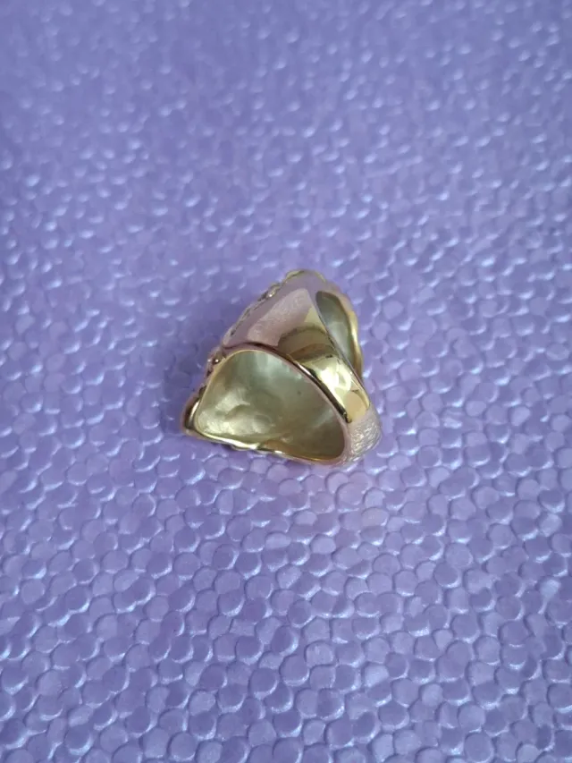 Anillo Cabeza León Chapado Oro Antialérgico