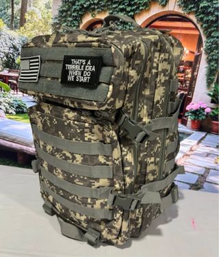 Mochila Táctica 50L Camuflaje Gris Ajustable