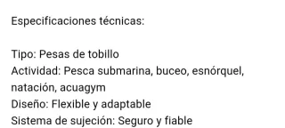 Tobilleras lastradas