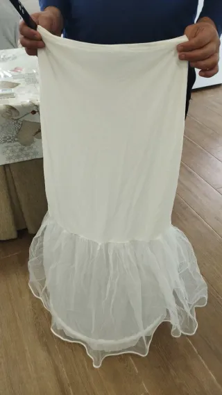 Cancán de novia blanco con tul