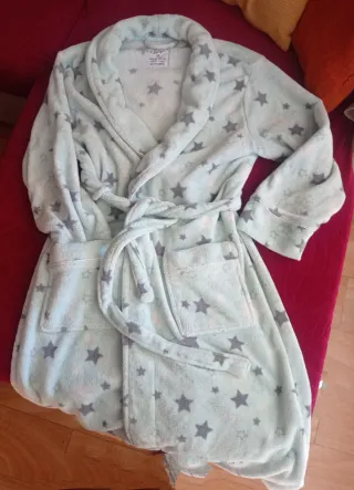 Bata de peluche suave mujer con  estrellas