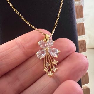 Colgante Flor con Circonitas Doradas PRECIOSO ¡