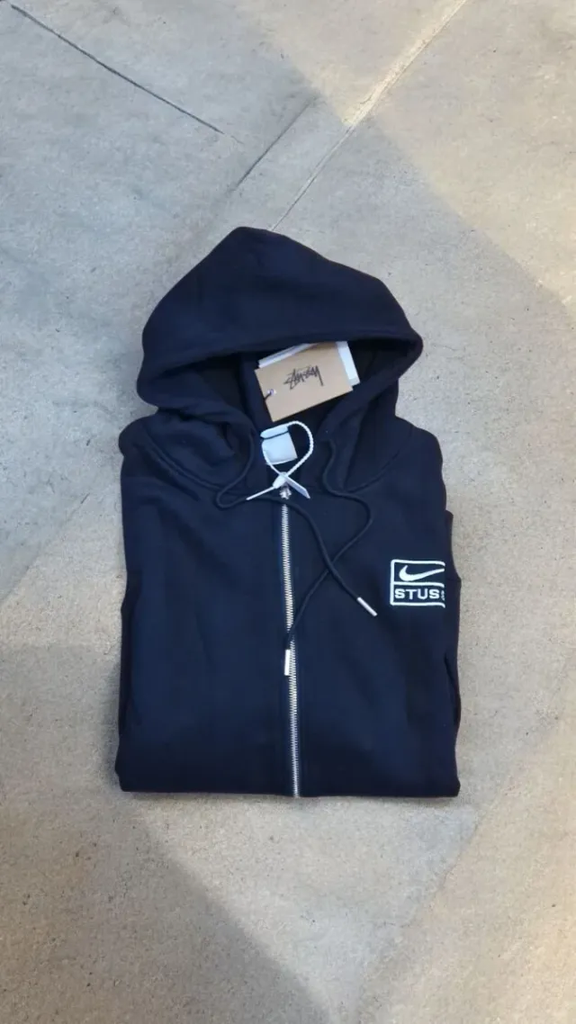 Felpa Nike x Stussy Nera Zip