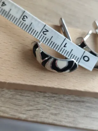 Pendientes S925 Plata de ley y Esmalte Diseño Anim