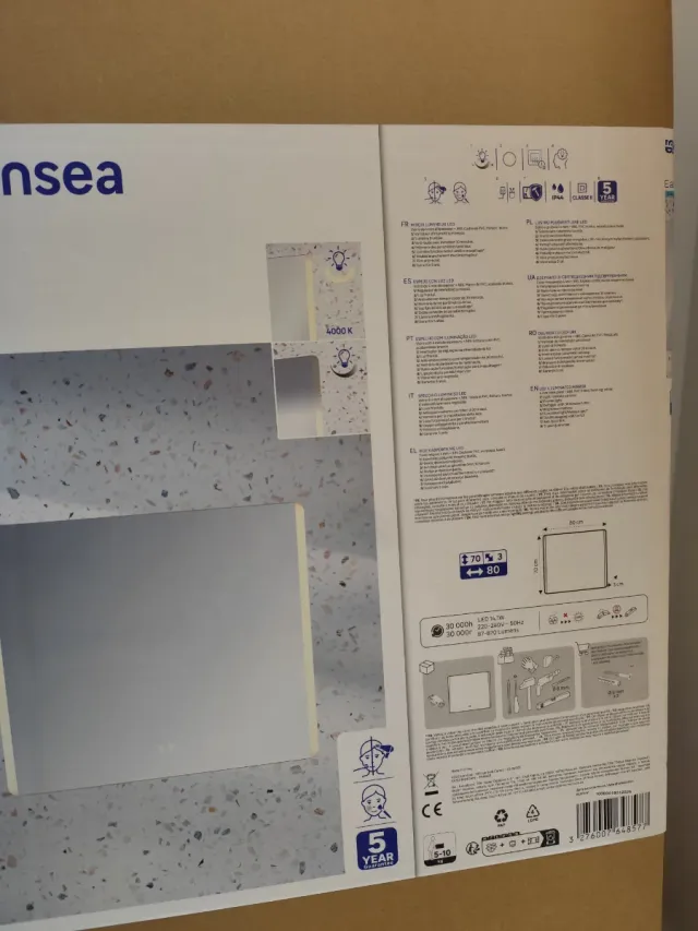 Espejo Luz LED Sensea Easy 80x70cm