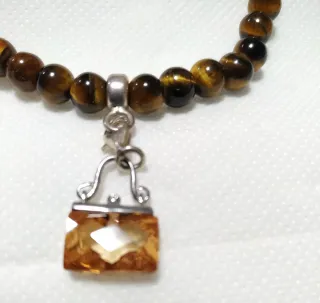 Pulsera Ojo de Tigre Plata 925 Fetiche Charm