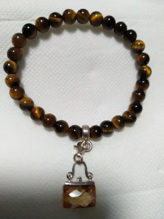 Pulsera Ojo de Tigre Plata 925 Fetiche Charm