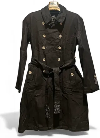 Abrigo Gabardina Negro encerado Caniche