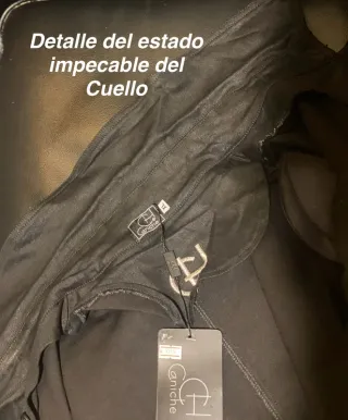 Abrigo Gabardina Negro encerado Caniche