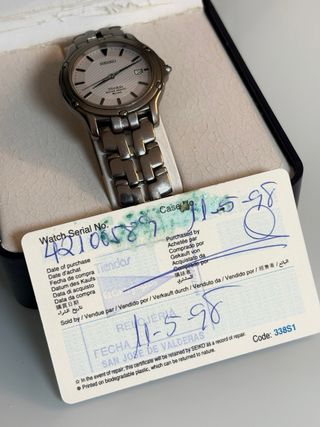 Seiko Titanium 7N22 1990s · Con Caja y Papeles