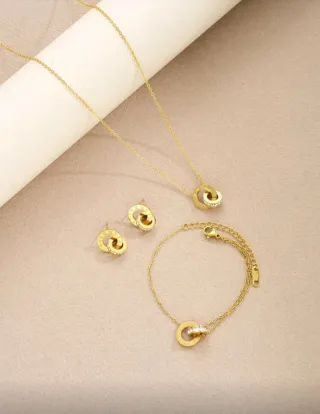 Conjunto de Joyas Romanas Doradas