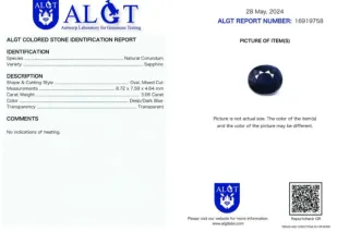 Piedra Zafiro Azul Ovalada