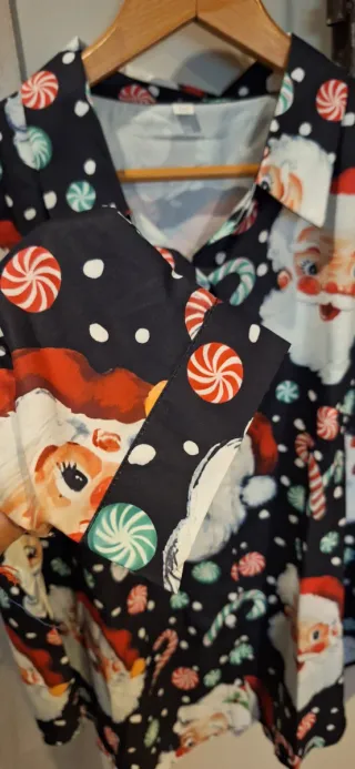 Blusa Navidad Santa Claus y Caramelos