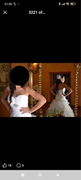 Vestido de Novia Rosa Clara Talla 38 Ajustable