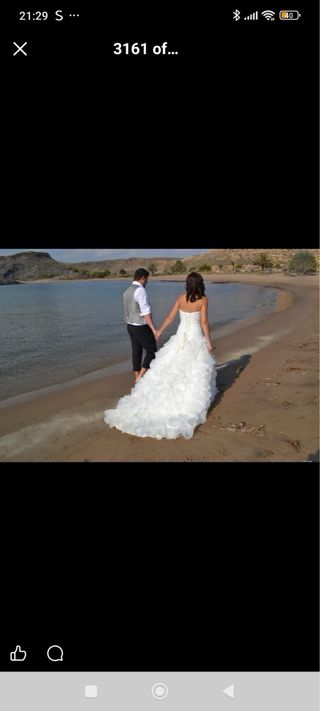 Vestido de Novia Rosa Clara Talla 38 Ajustable