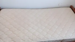 Cama nido con colchón de 90 y escritorio.