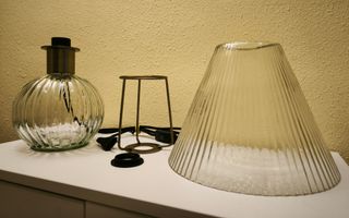 Lámpara de mesa de cristal