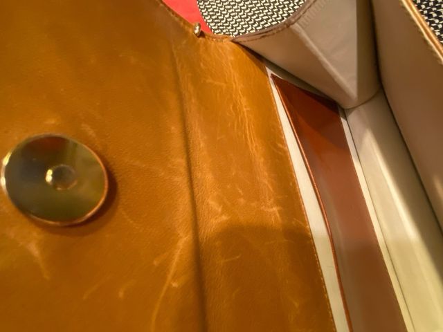 Bolso marrón piel auténtica vacuno y serpiente