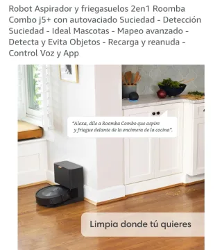 Roomba Combo j5+ Aspirador y Fregasuelos 2en1