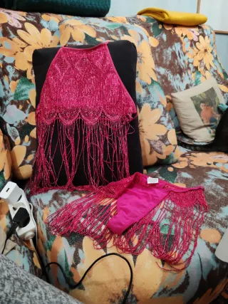 Conjunto Top y Tanga con Flecos