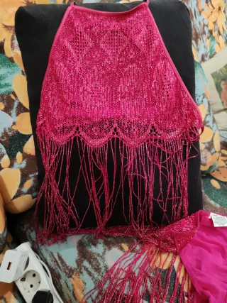 Conjunto Top y Tanga con Flecos