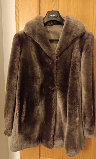 Chaquetón de piel auténtica de Mutón Gris Talla 44