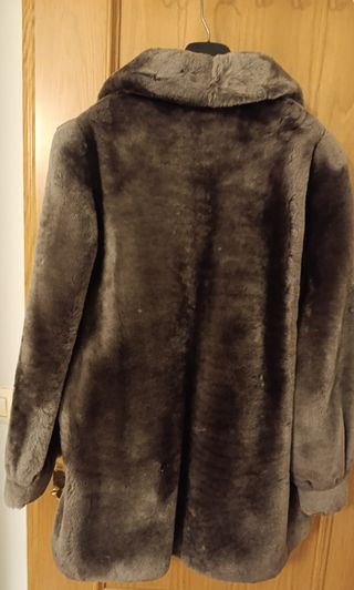 Chaquetón de piel auténtica de Mutón Gris Talla 44