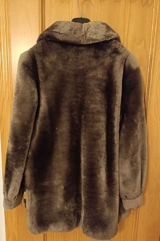 Chaquetón de piel auténtica de Mutón Gris Talla 44