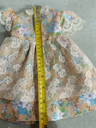Vestido Muñeca Jesmar Antiguo Floral Encaje