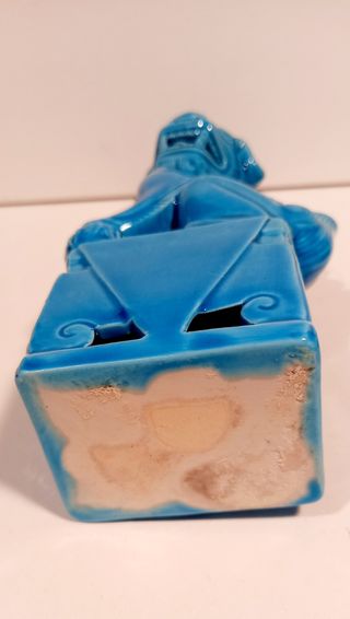 Trittico Cani Foo Vintage Cina smalto turchese