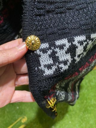 Chaleco tejido con estampado étnico