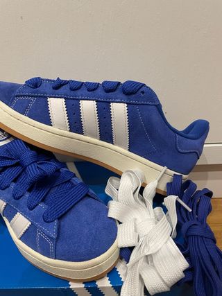 Zapatillas Adidas Campus Azul y Blanco