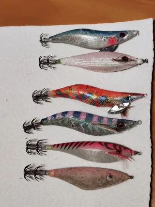 Lote 6 Jibioneras/Pajaritos Señuelos Pesca