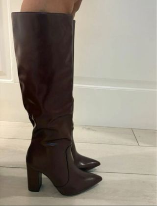 Stivali donna bordeaux tacco alto tg 40 nuovo