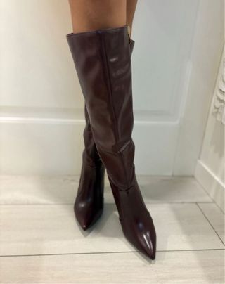 Stivali donna bordeaux tacco alto tg 40 nuovo