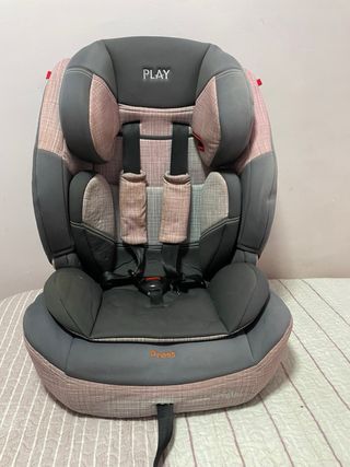 Silla de coche Play rosa y gris