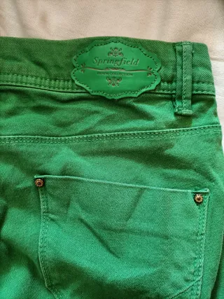 Vaqueros Springfield verdes mujer talla 36