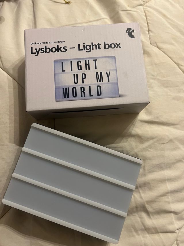 Caja de luz decorativa para poner mensajes