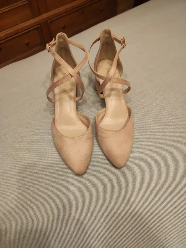 Zapatos de tacón beige/rosa