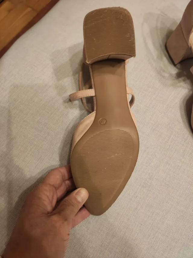 Zapatos de tacón beige/rosa