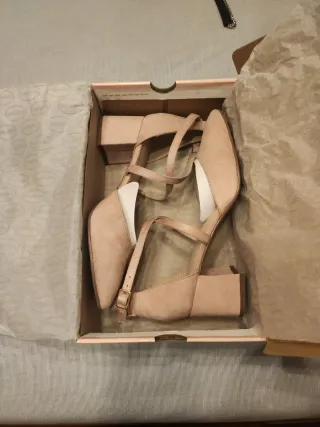 Zapatos de tacón beige/rosa