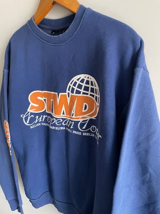 Felpa Oversize Pull&Bear blu