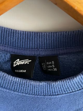 Felpa Oversize Pull&Bear blu