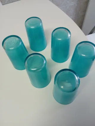 6 Vasos Turquesa