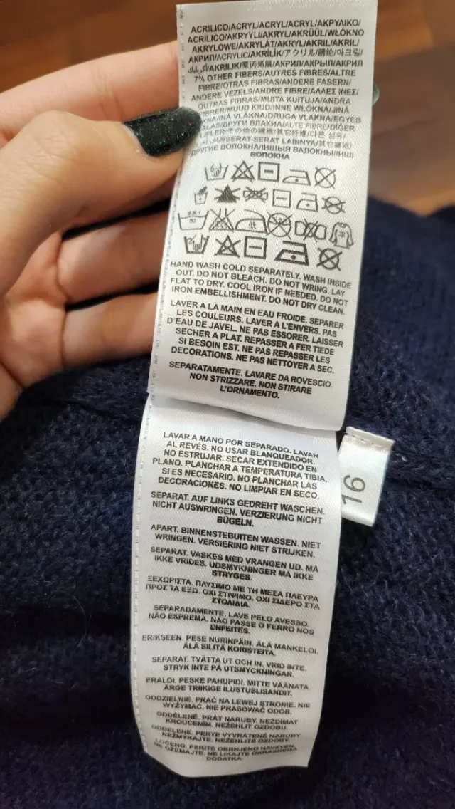 Abito maglione Guess blu con glitter