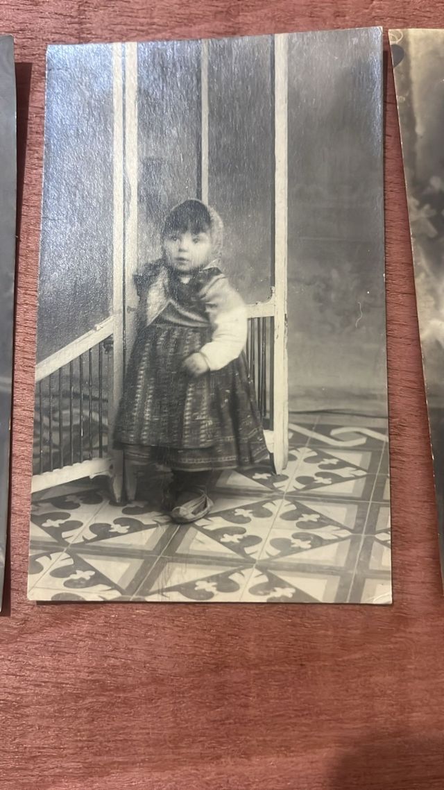 3 Vecchie Cartoline Bambina Neonata Vintage