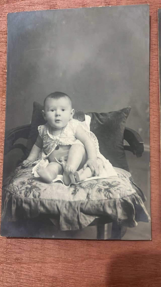 3 Vecchie Cartoline Bambina Neonata Vintage