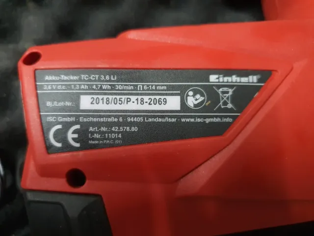 Grapadora Einhell TC-CT 3,6 Li