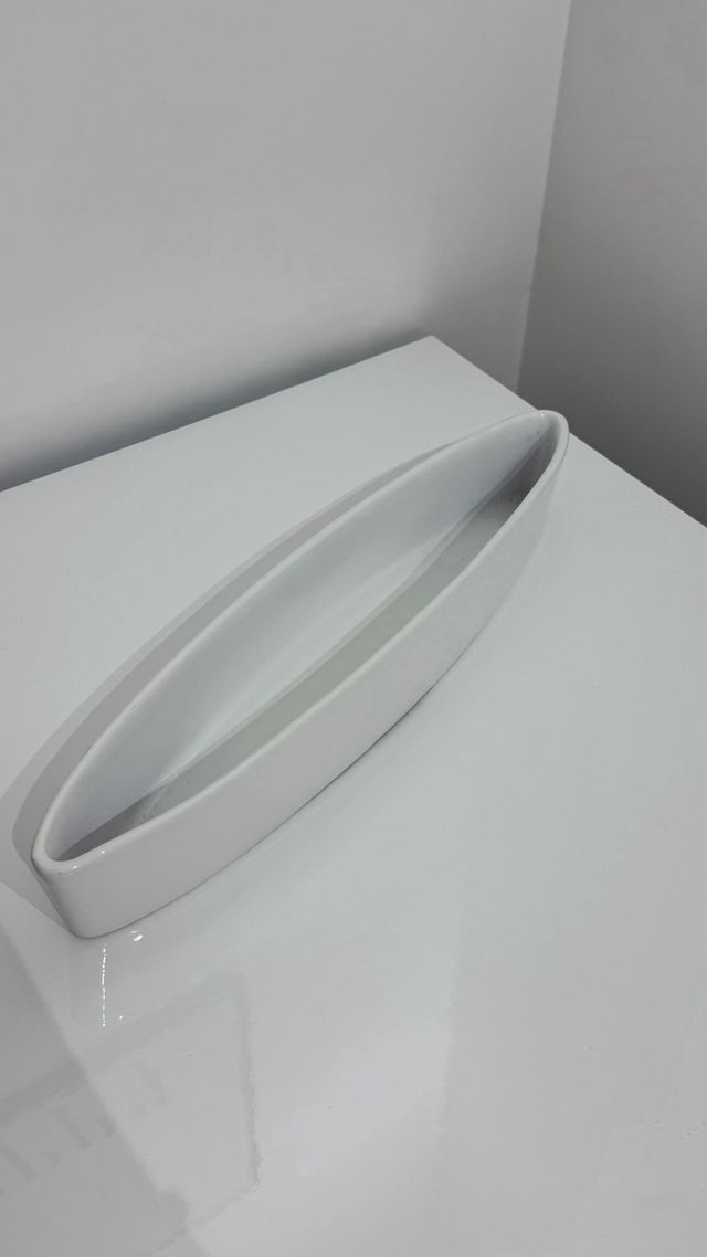 Vassoio bianco in ceramica