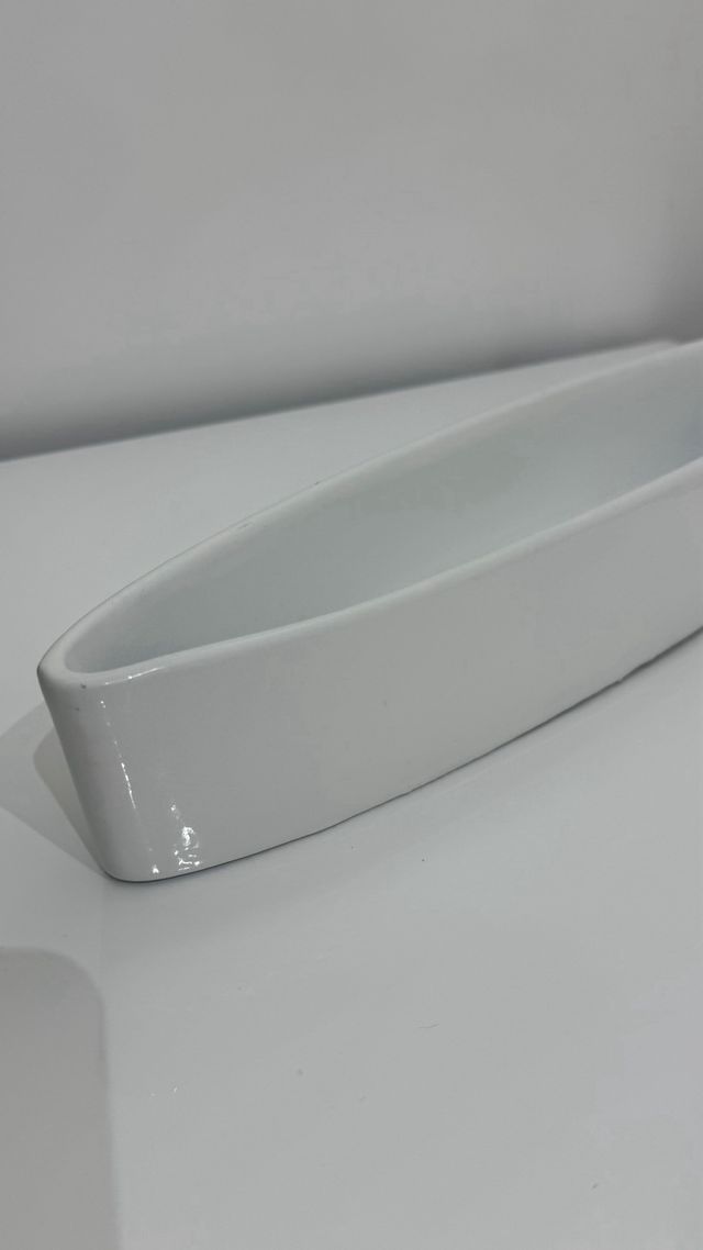 Vassoio bianco in ceramica